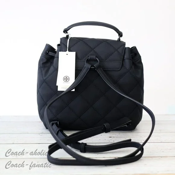 NWT Tory Burch Willa Backpack in Matte Black 145276 - Picture 7 of 11